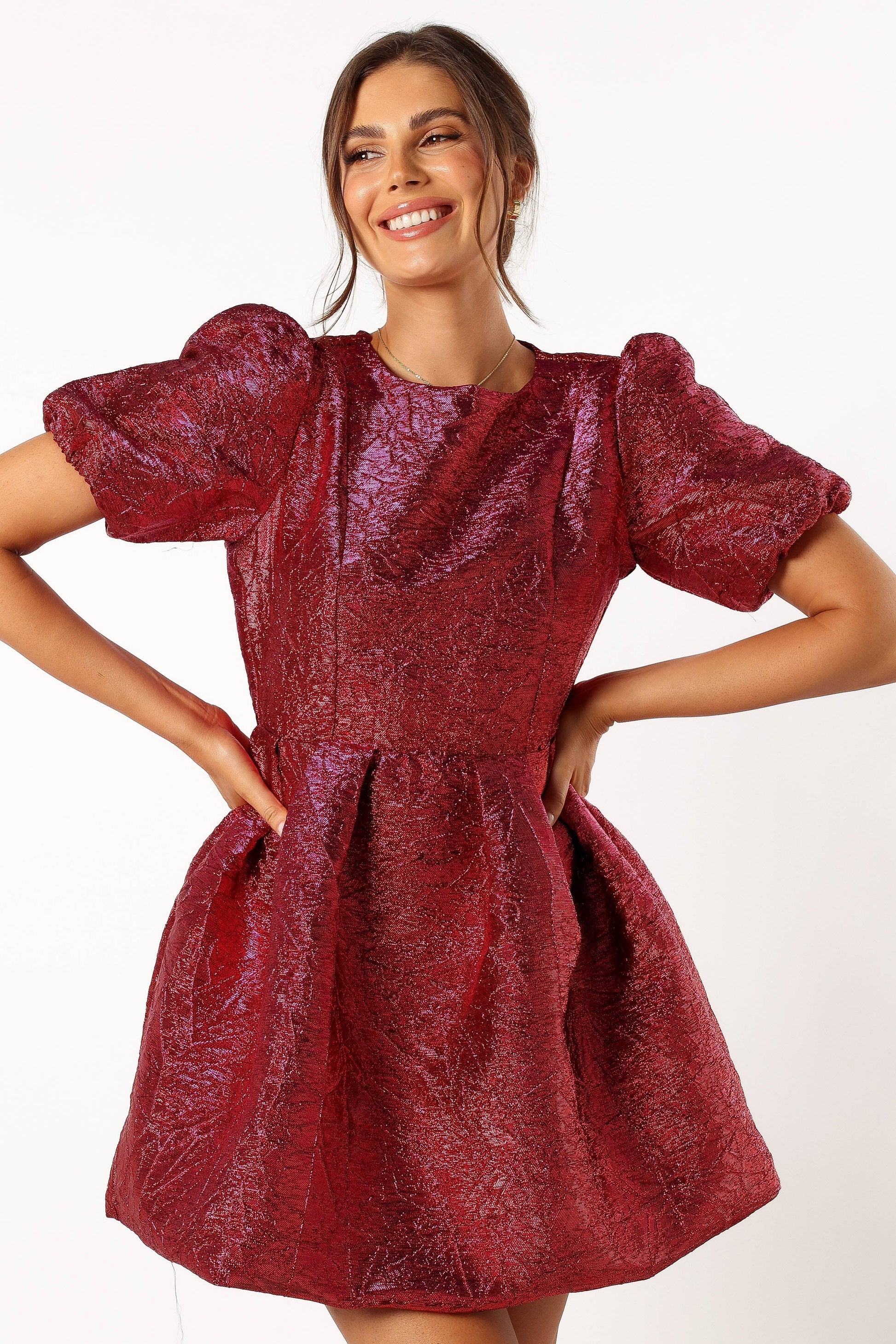 Jadore Mini Dress - Red Magenta