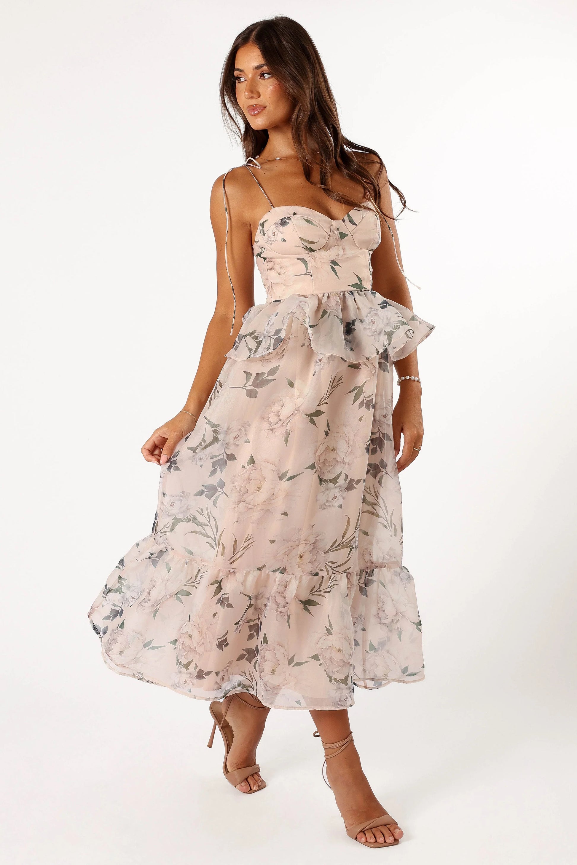 Kennie Midi Dress - Pink Floral