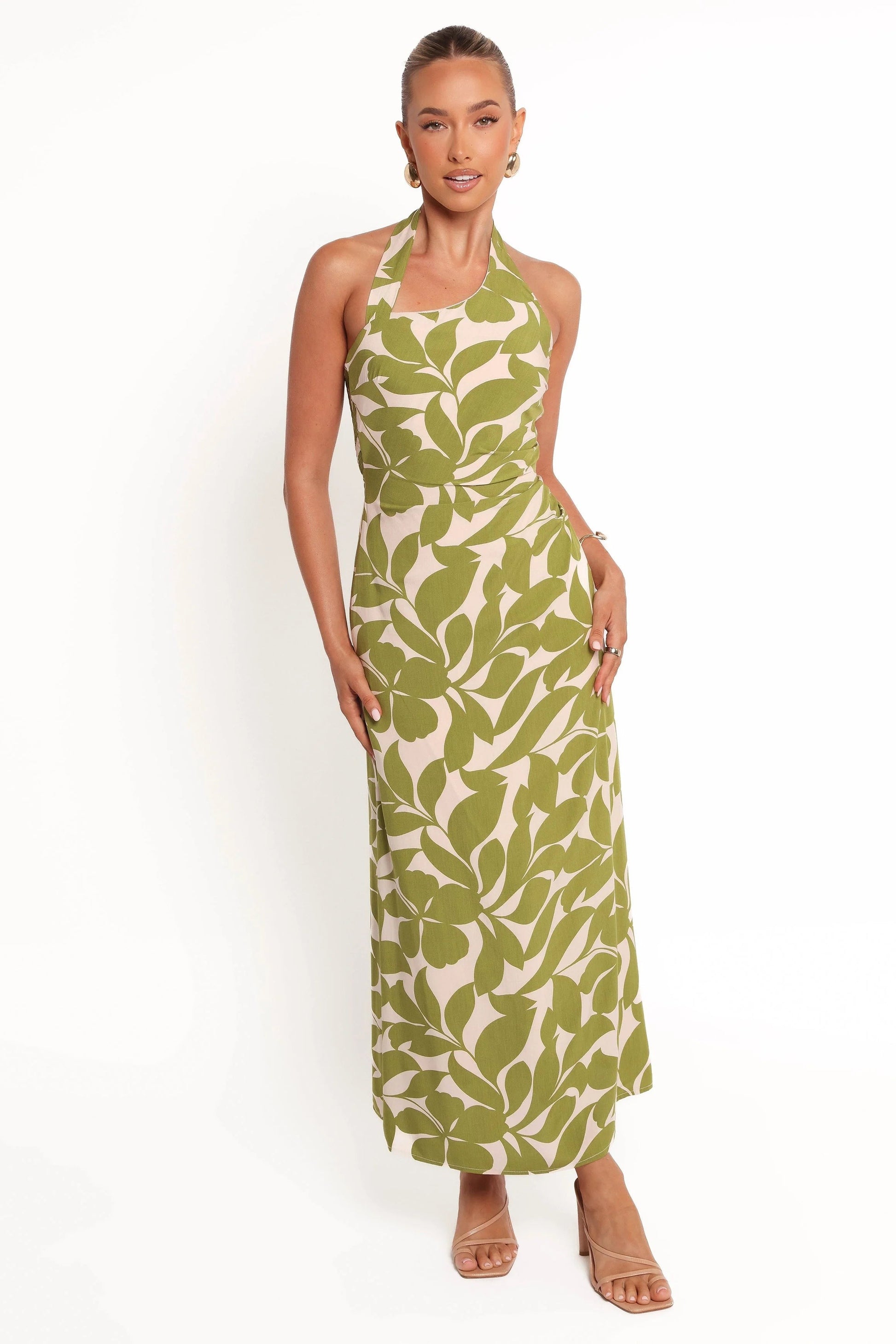 Alexis Asymmetrical Halter Maxi Dress