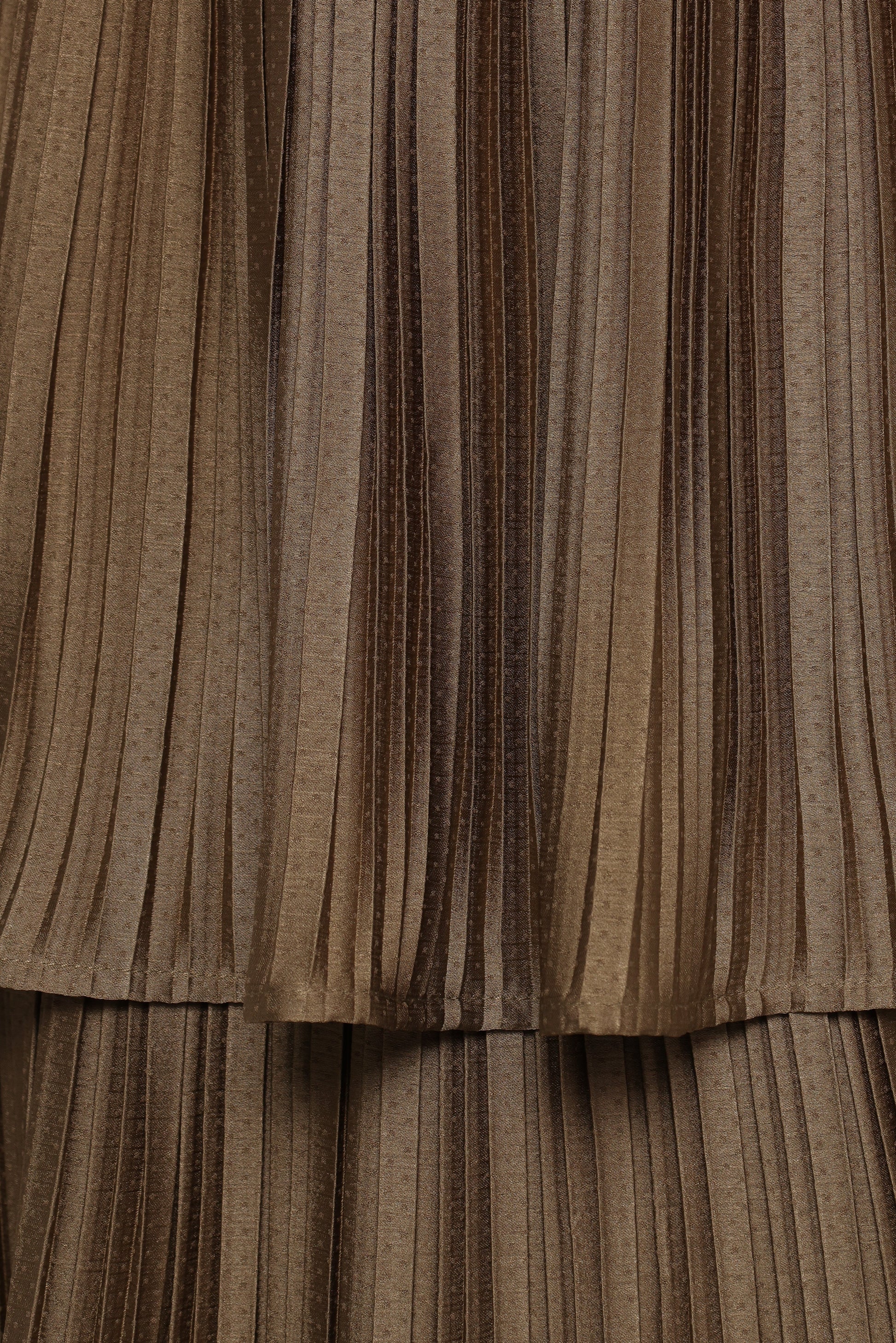 Asymmetrical Plissé Tier Midi Dress