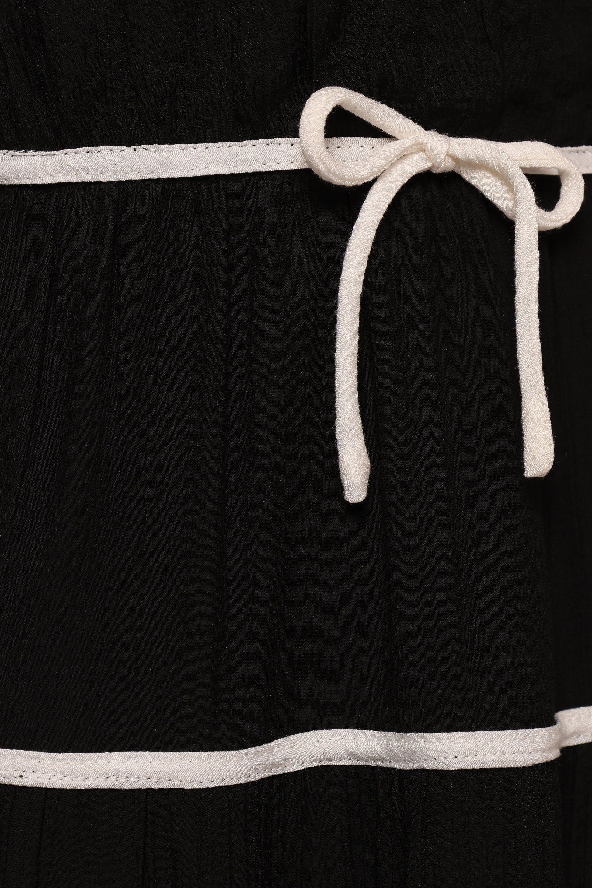 Bow-Detail Square-Neck Maxi Dress