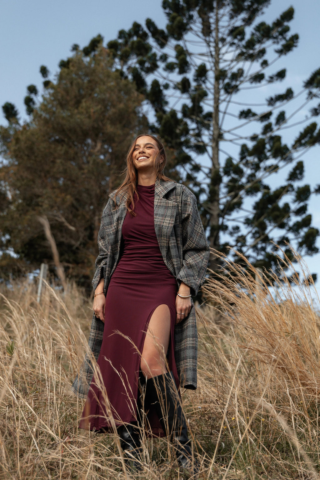 Detachable-Belt Oversized Long Coat