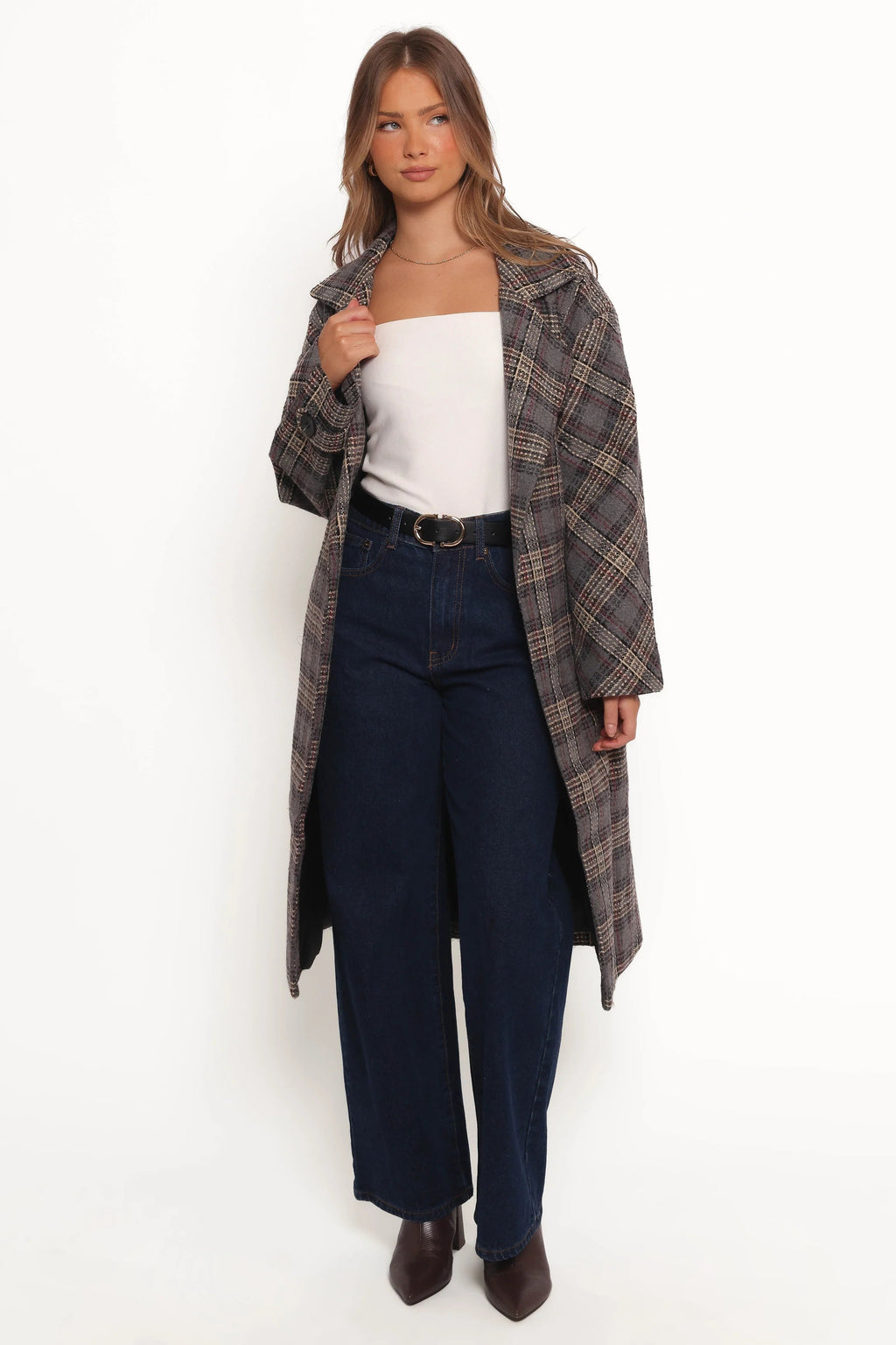 Detachable-Belt Oversized Long Coat