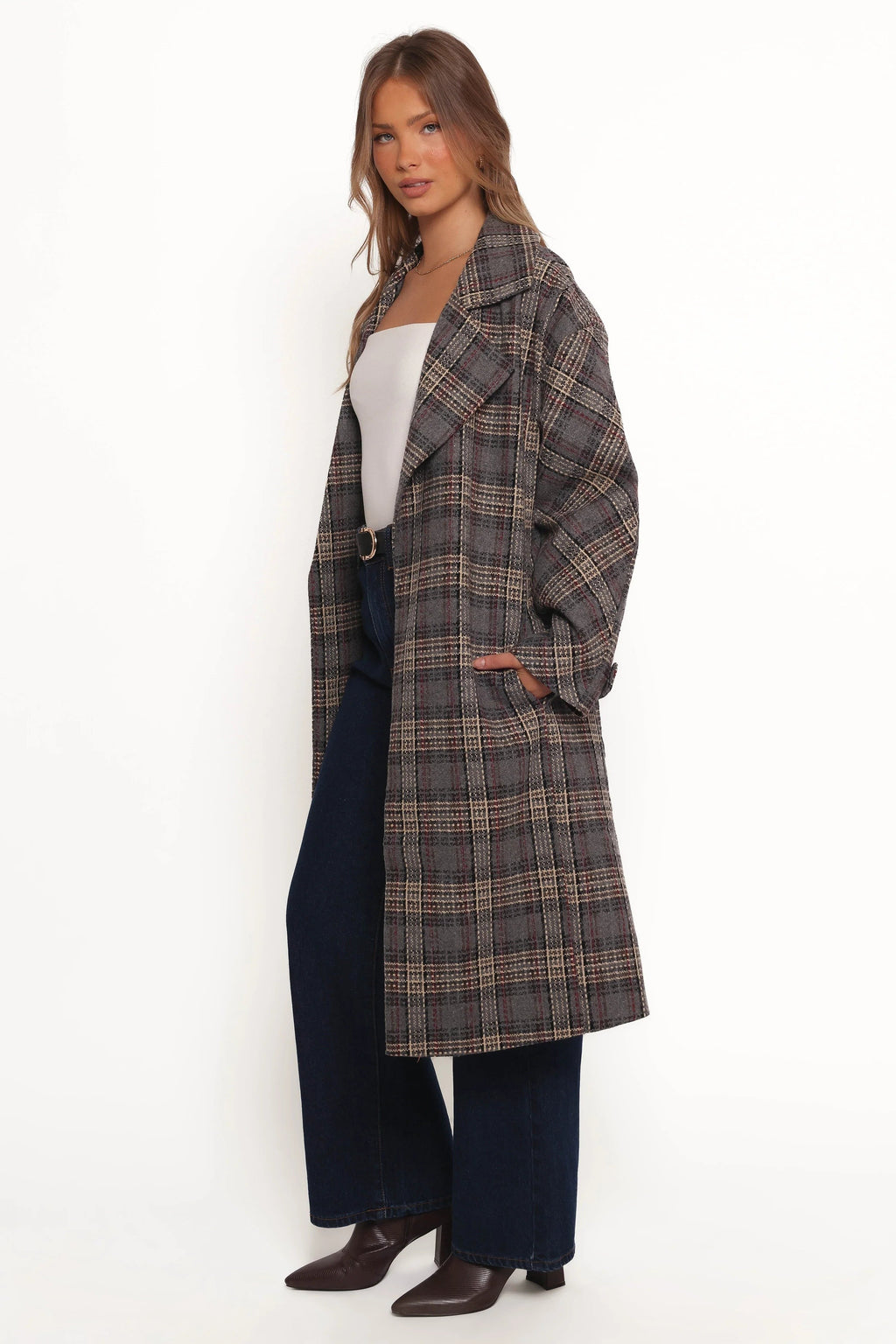 Detachable-Belt Oversized Long Coat