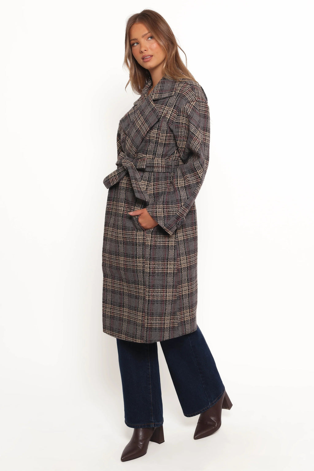 Detachable-Belt Oversized Long Coat