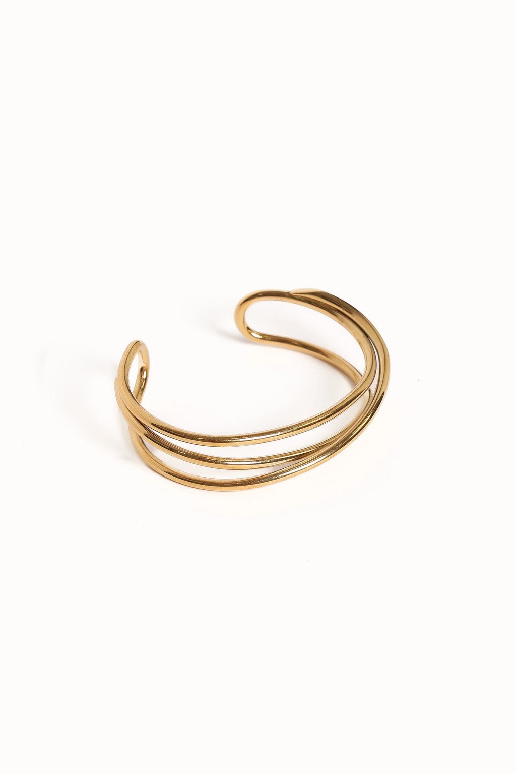 Gold Stainless Steel Cuff Bracelet