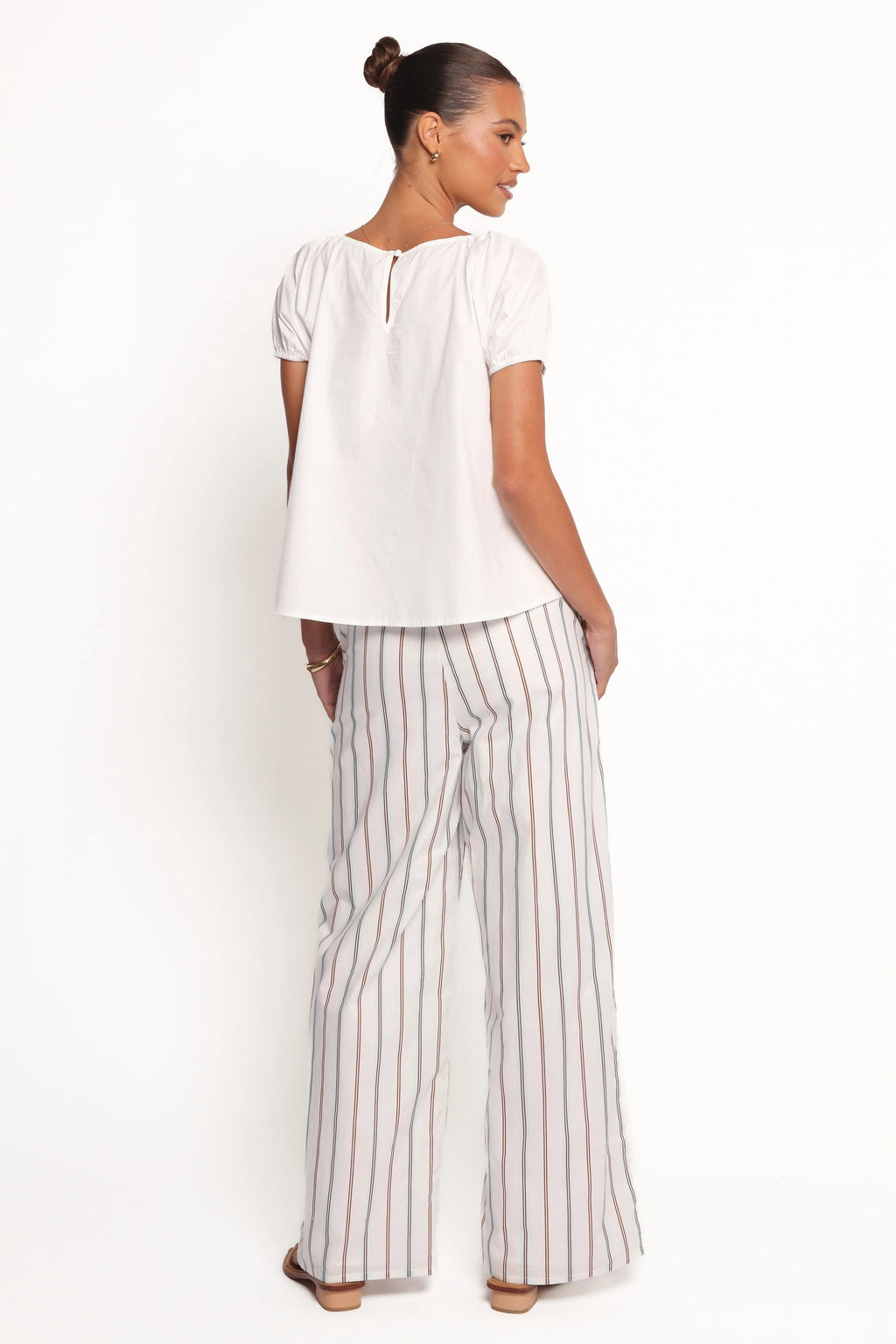 High-Waist Cotton Trousers
