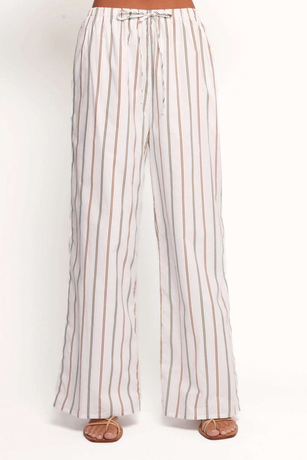 High-Waist Cotton Trousers