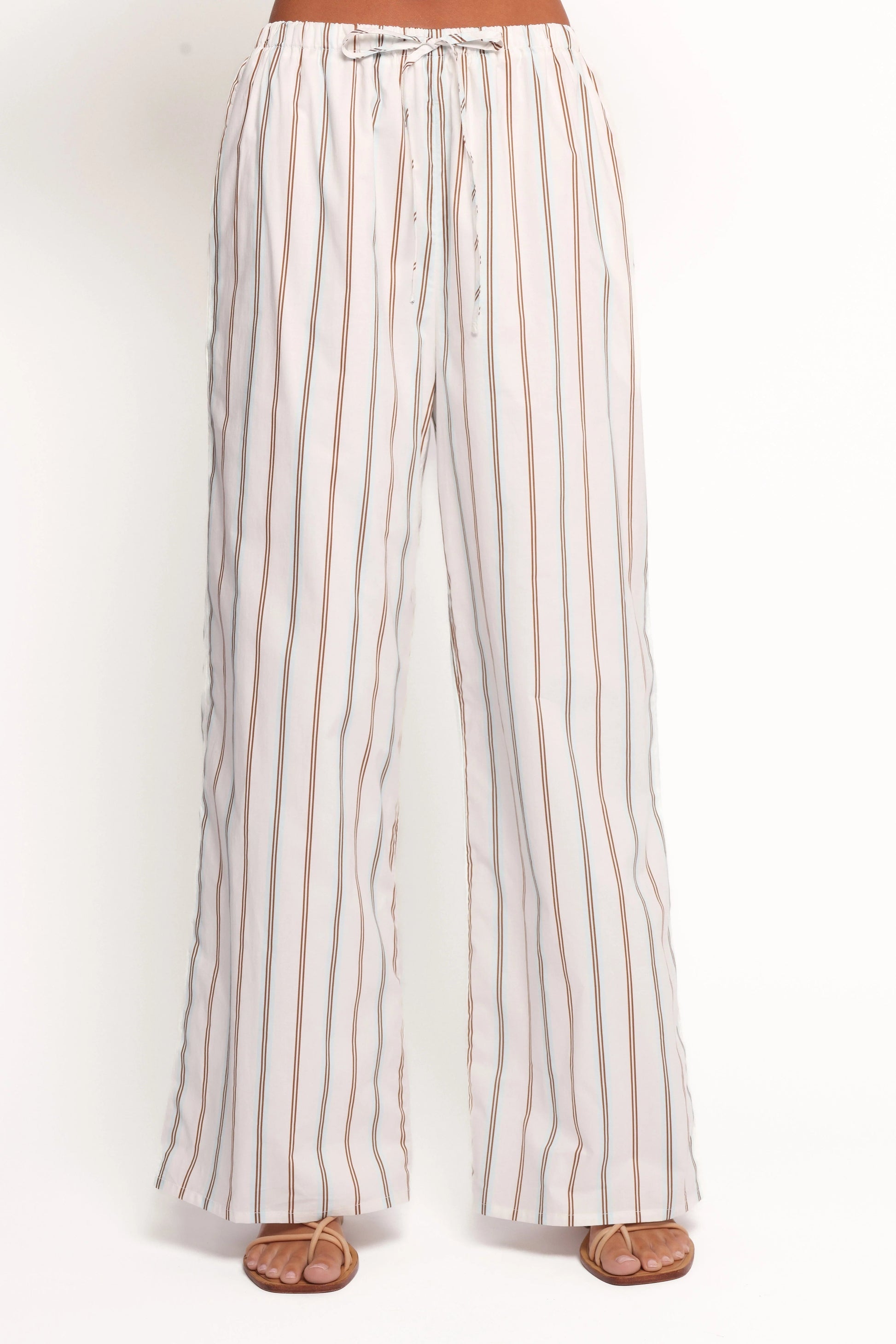 High-Waist Cotton Trousers