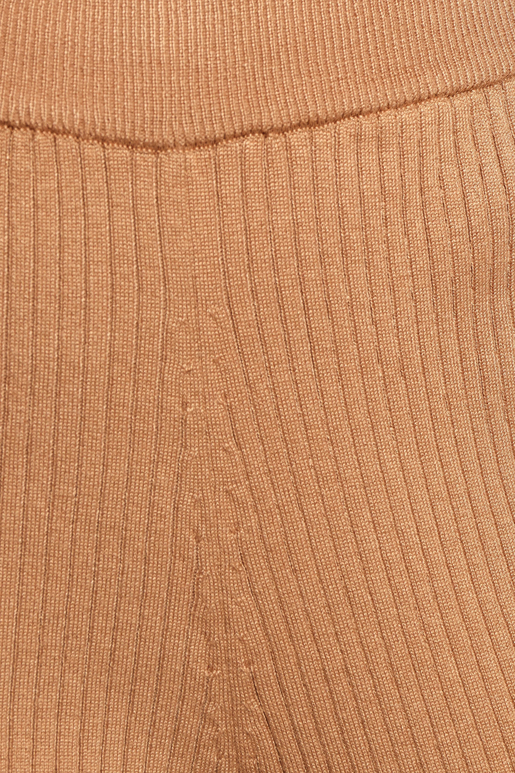 High-Waist Ribbed Knit Pants