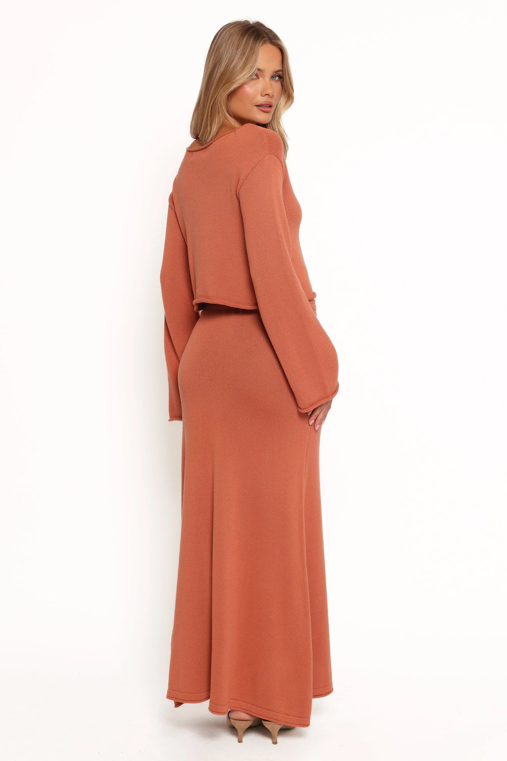 High-Waist Tie Maxi Skirt