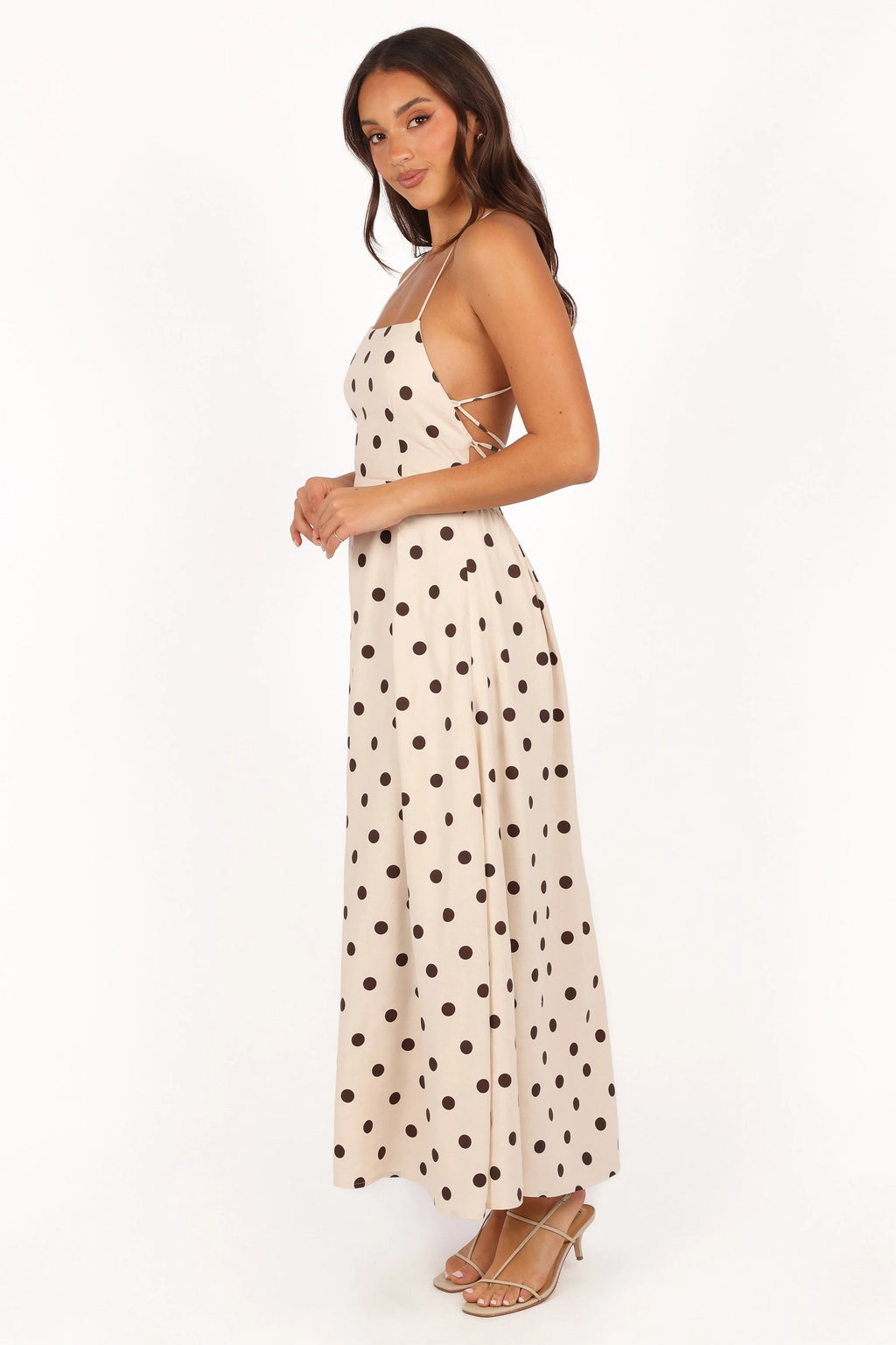 Lace-Up Corset Detail Midi Dress