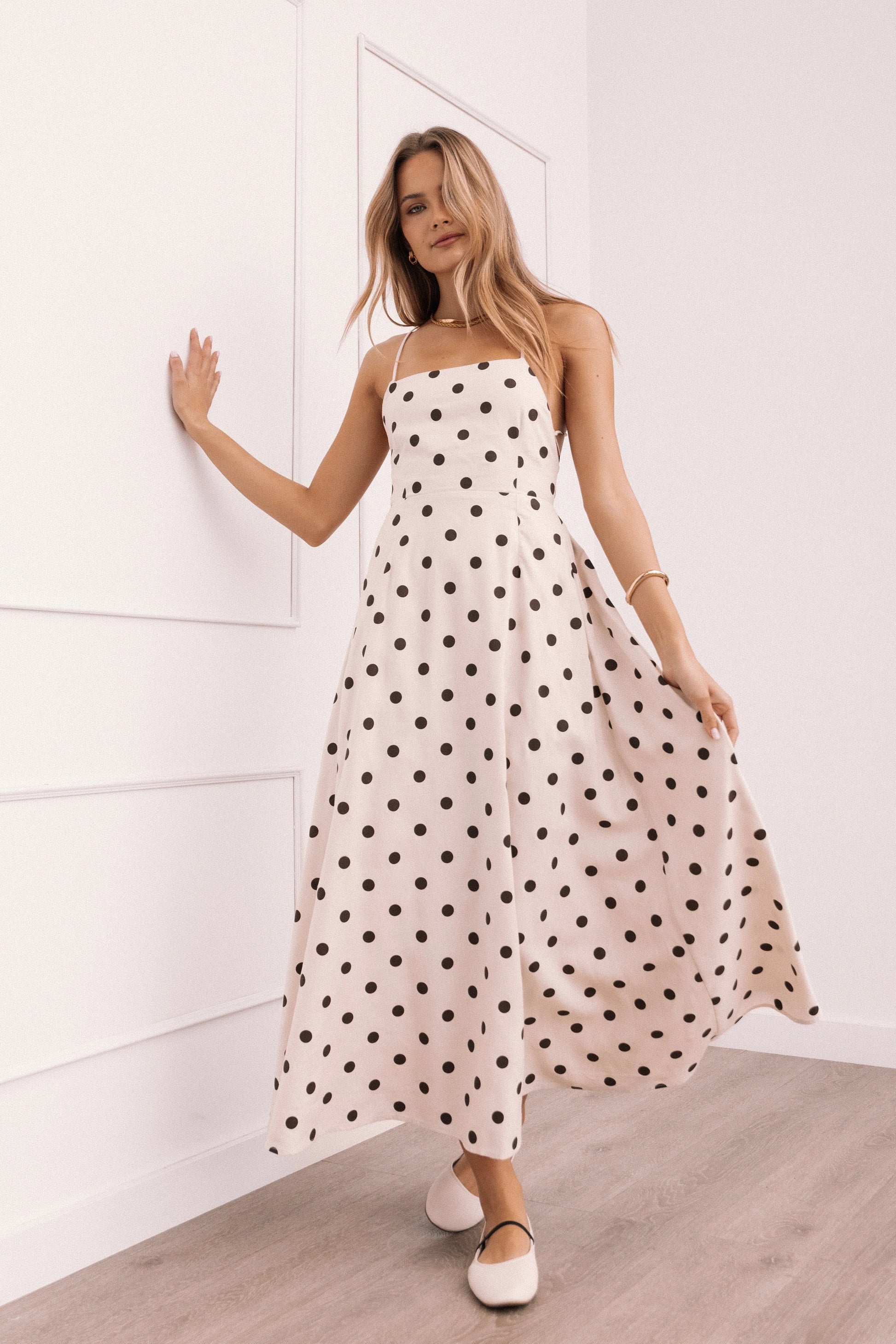 Lace-Up Corset Detail Midi Dress