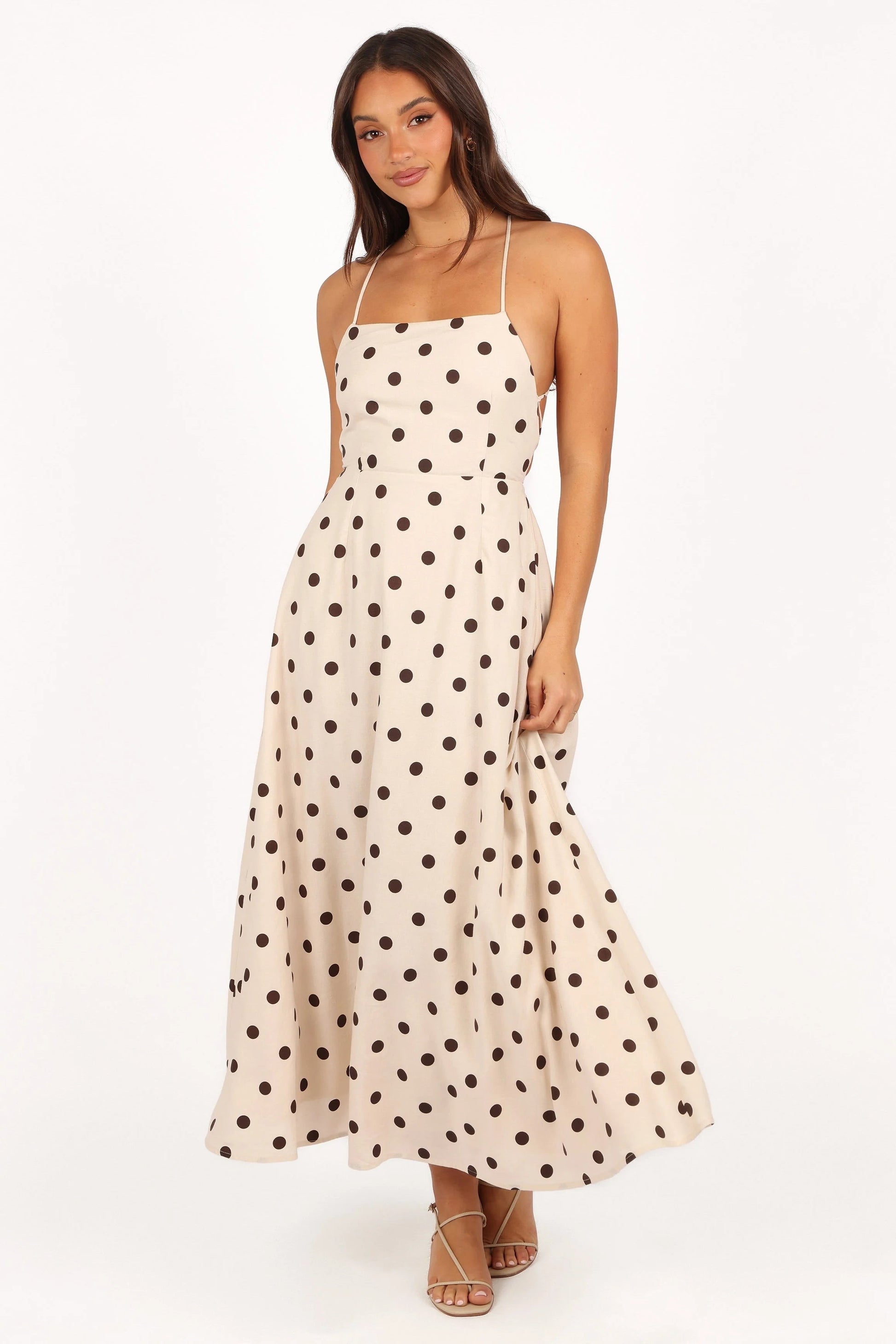 Lace-Up Corset Detail Midi Dress