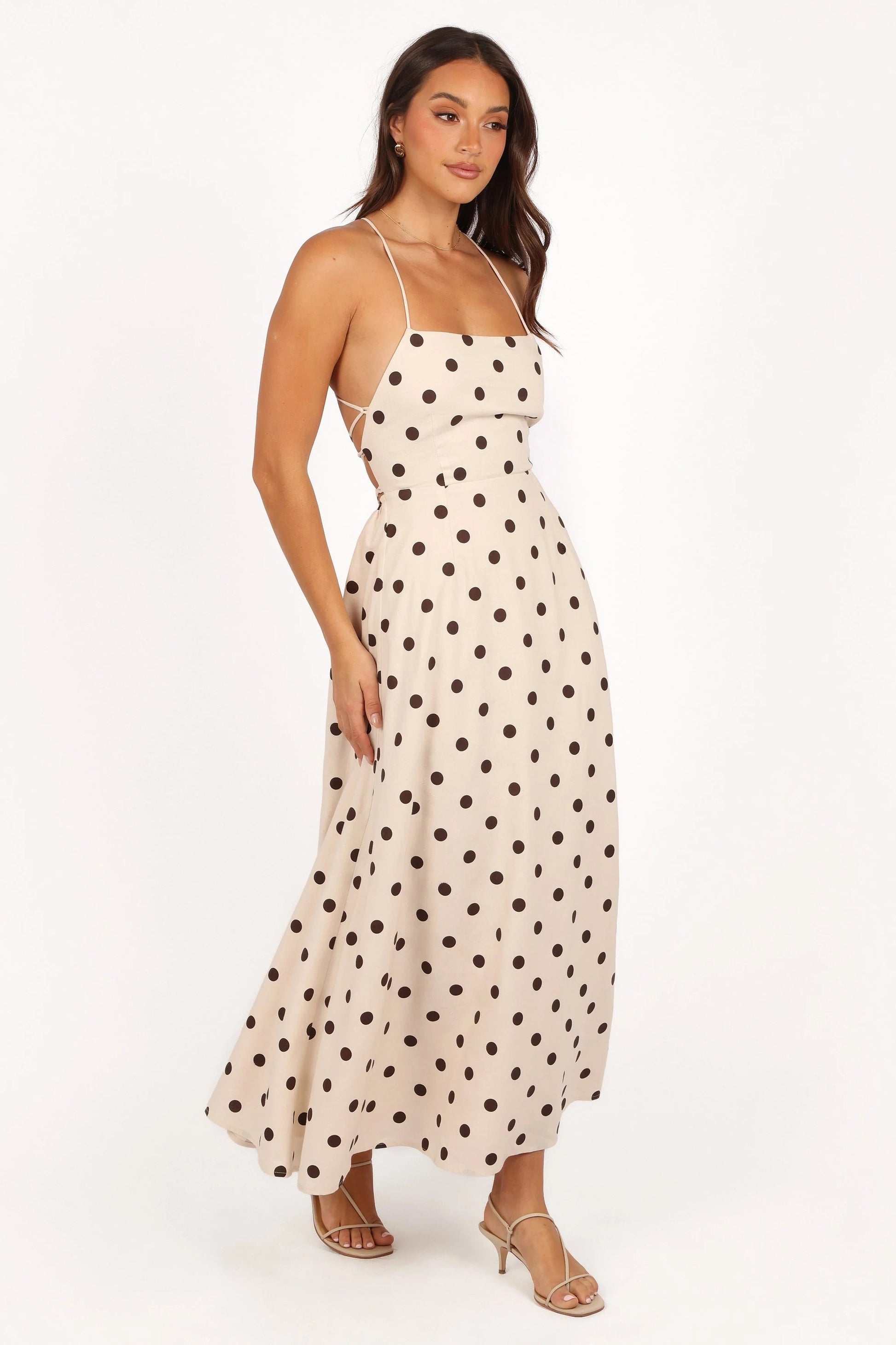 Lace-Up Corset Detail Midi Dress