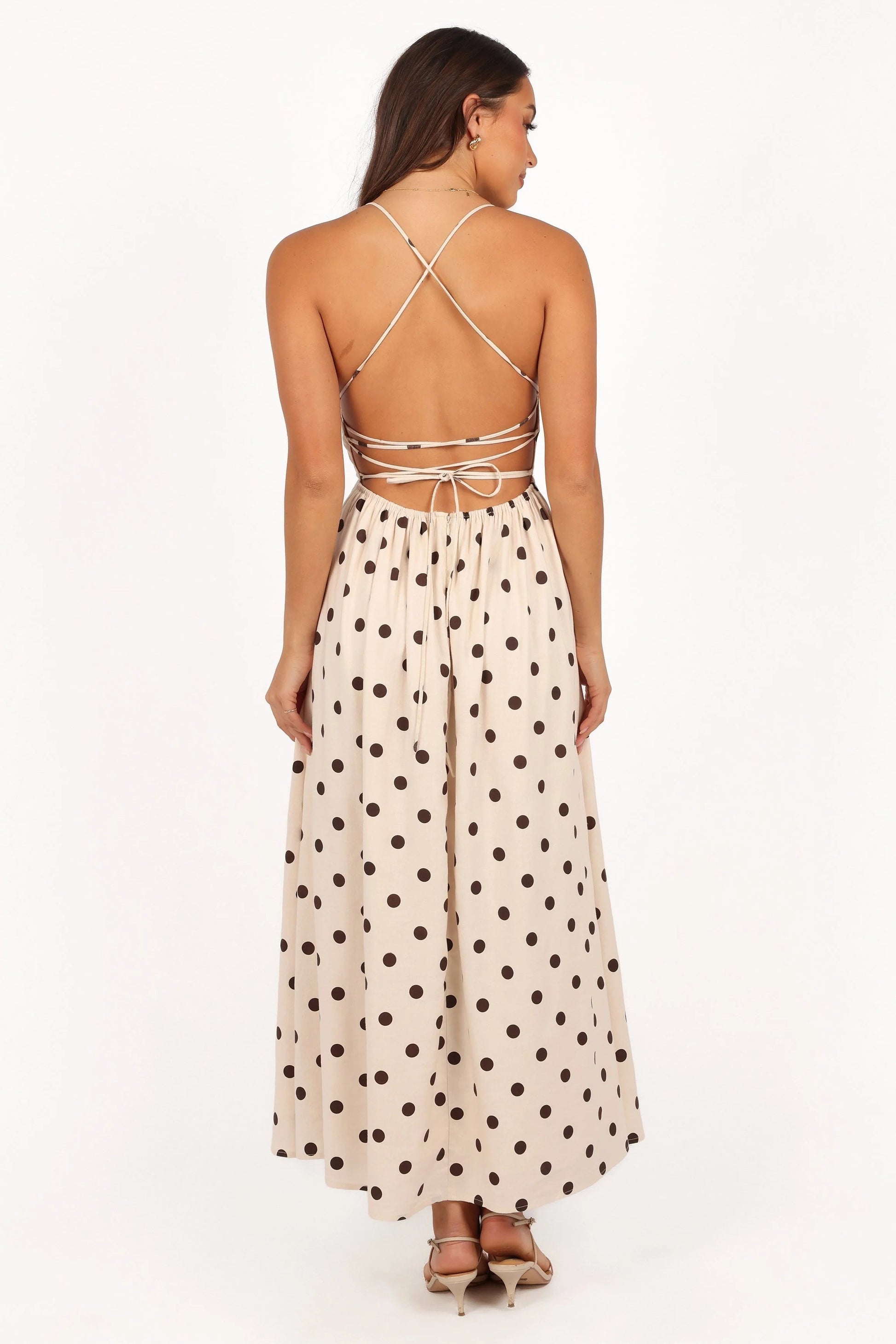 Lace-Up Corset Detail Midi Dress