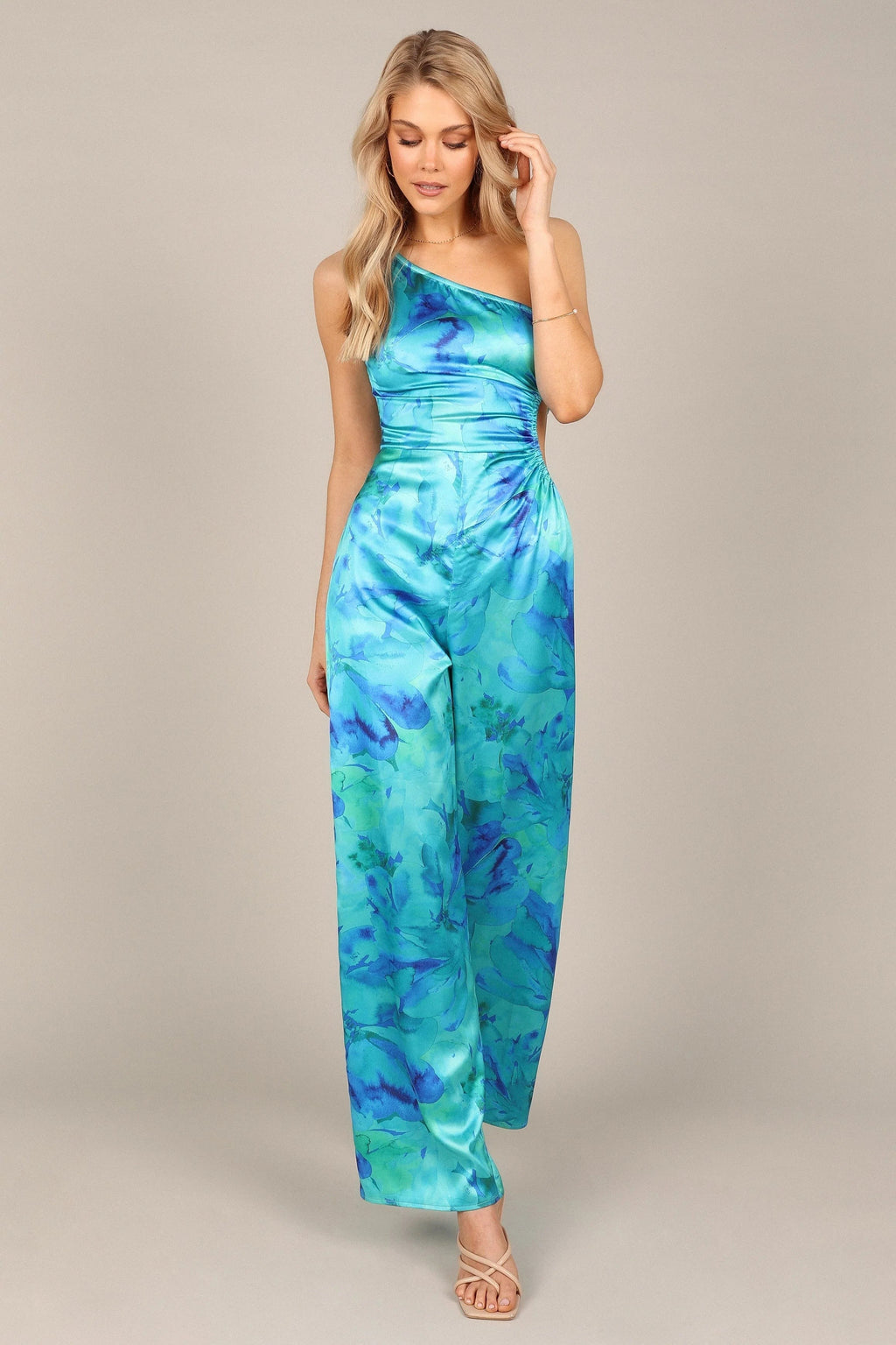 Luna One-Shoulder Wide-Leg Jumpsuit