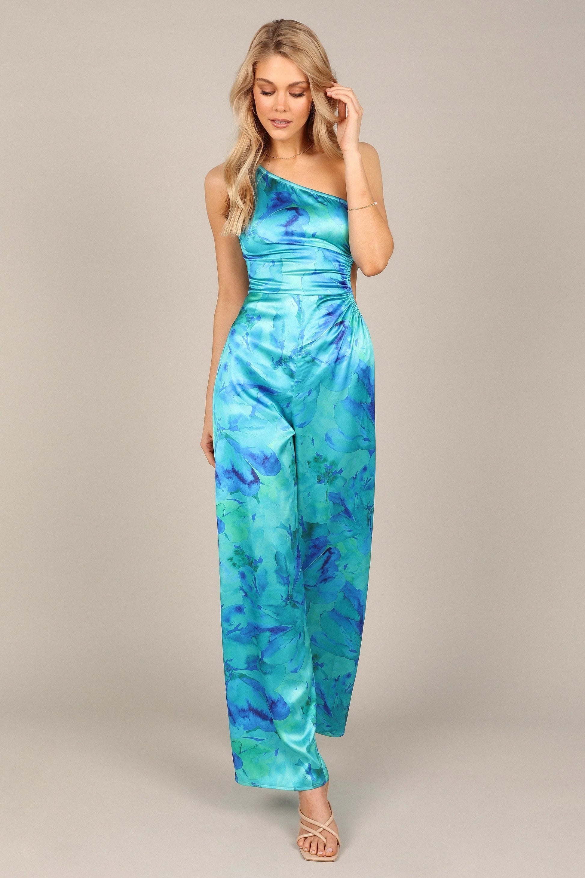 Luna One-Shoulder Wide-Leg Jumpsuit