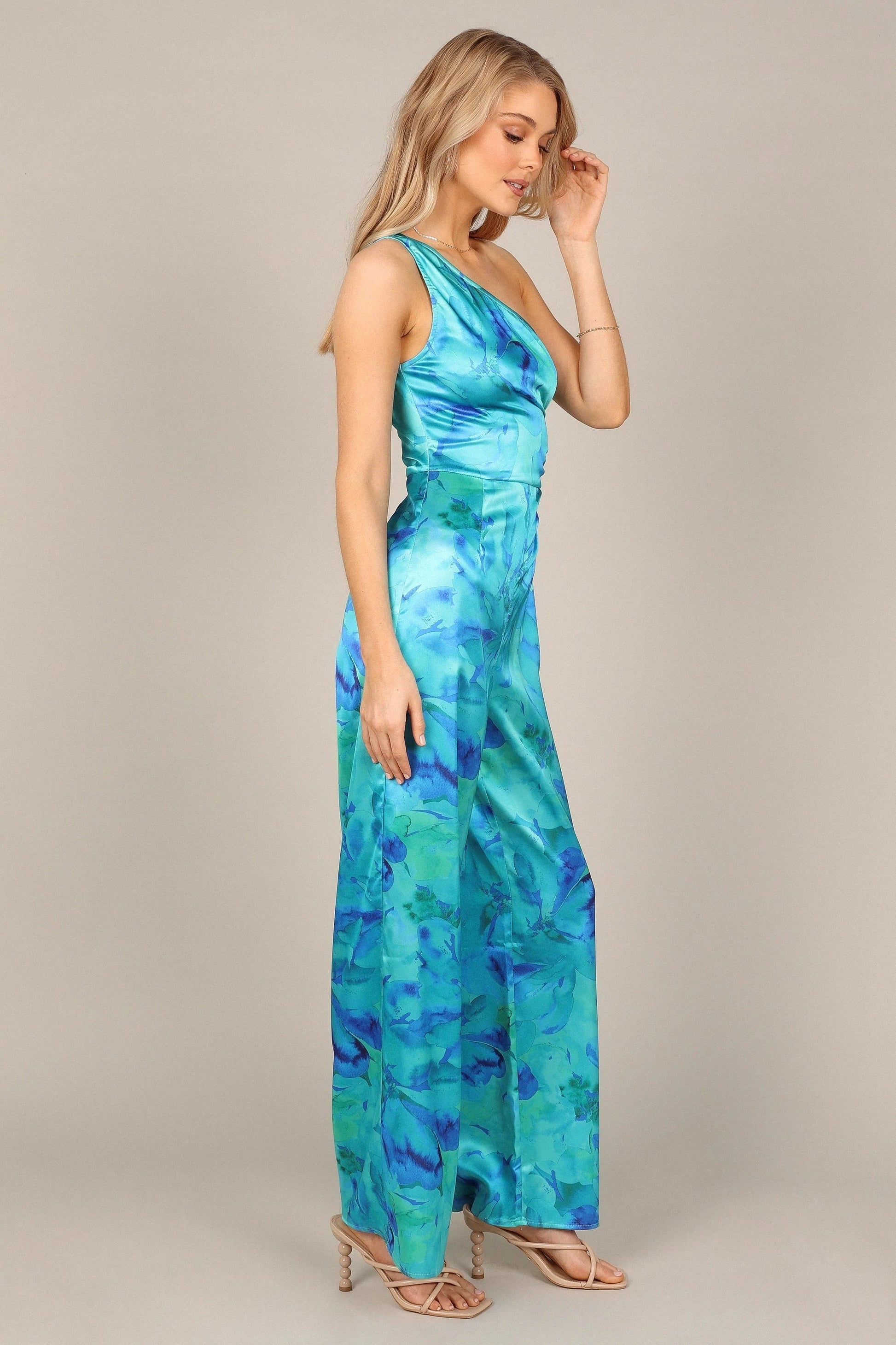 Luna One-Shoulder Wide-Leg Jumpsuit