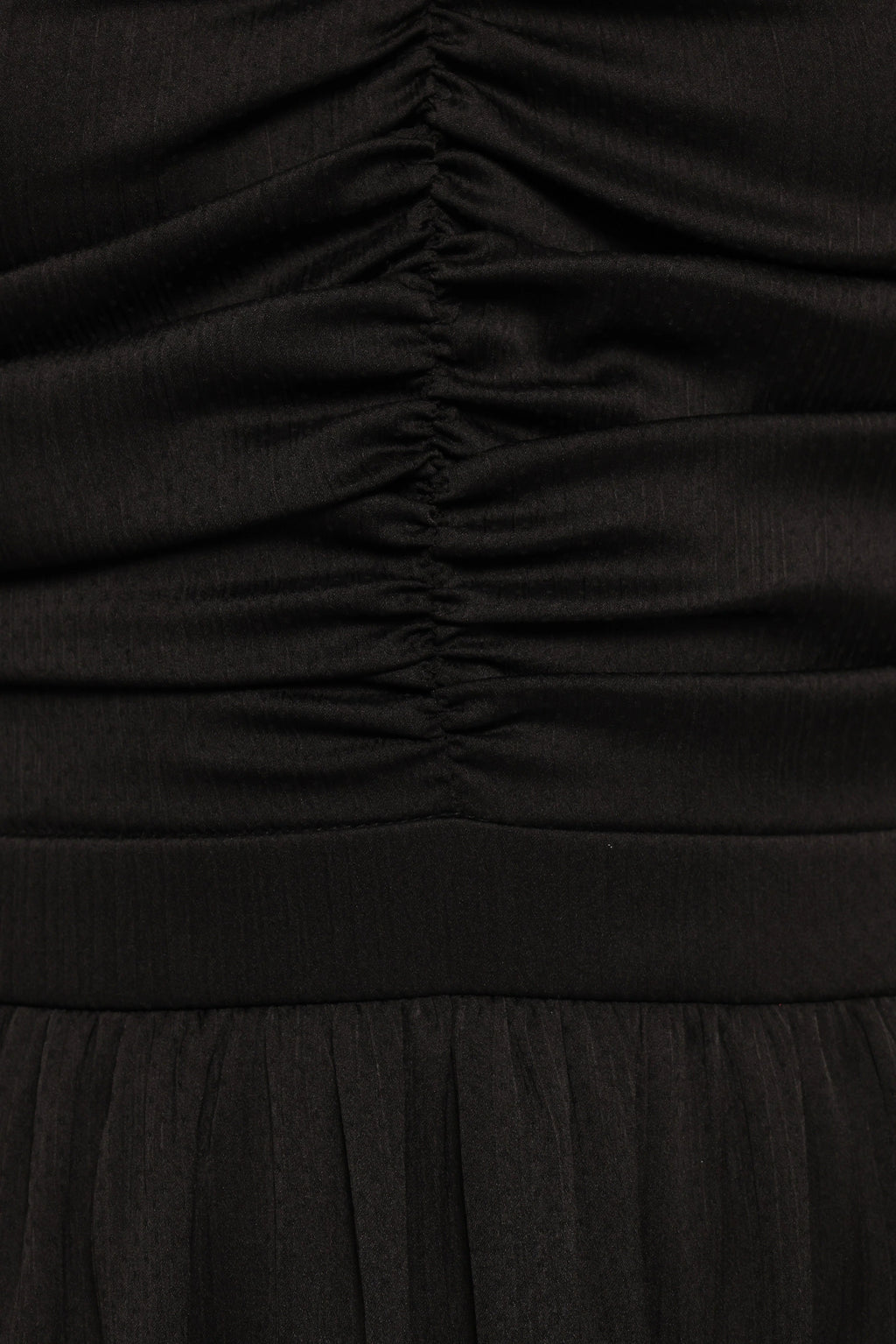Ruffled-Hem V-Neck Midi Dress