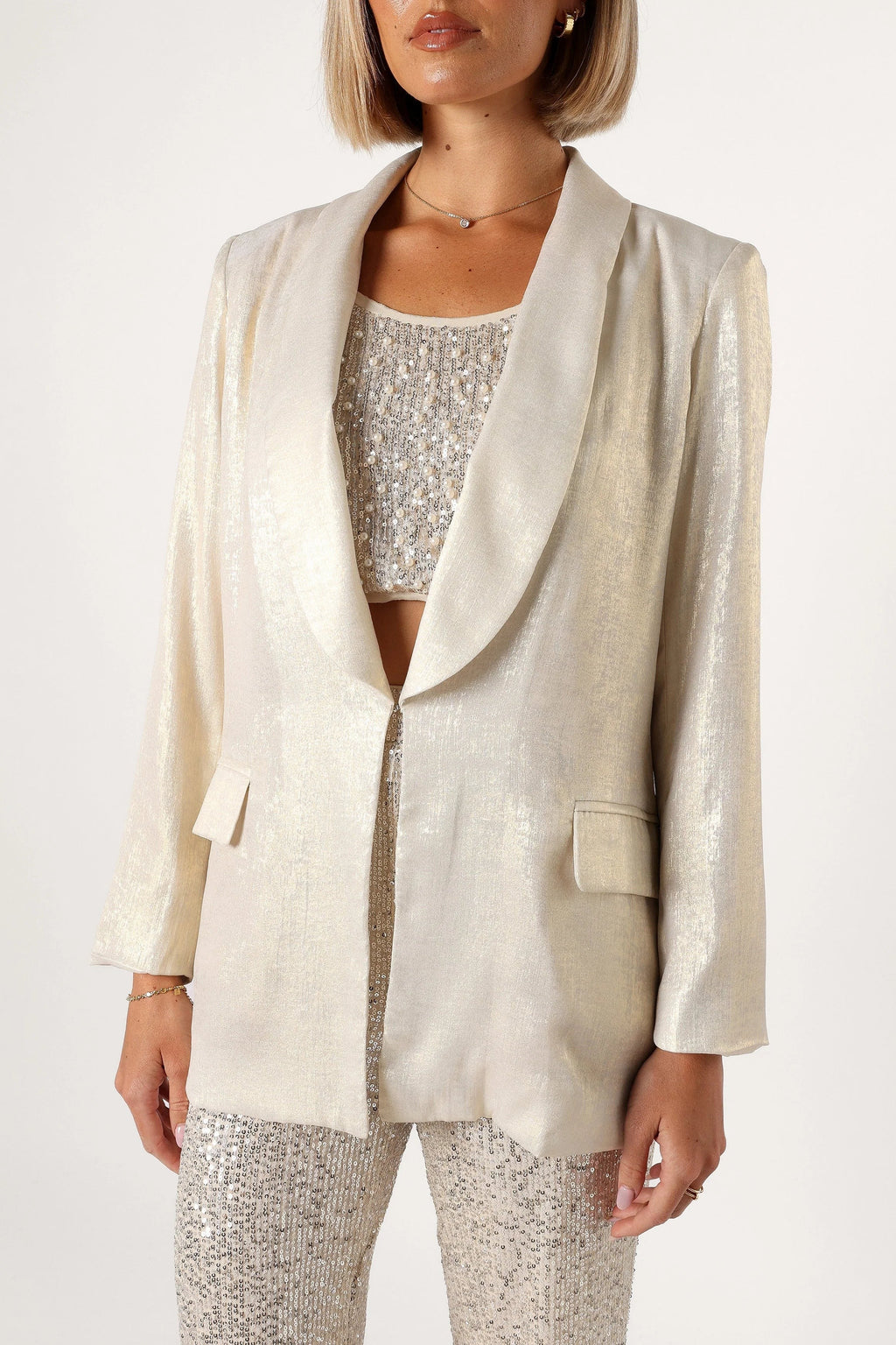 Shawl-Collar Hook Blazer