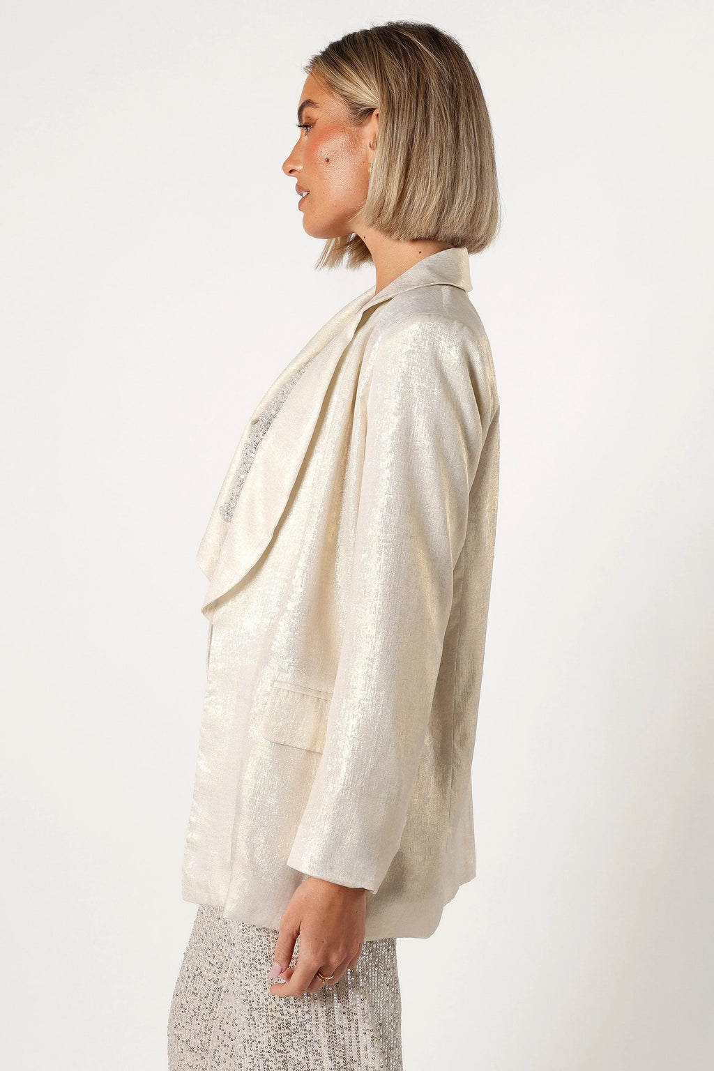 Shawl-Collar Hook Blazer