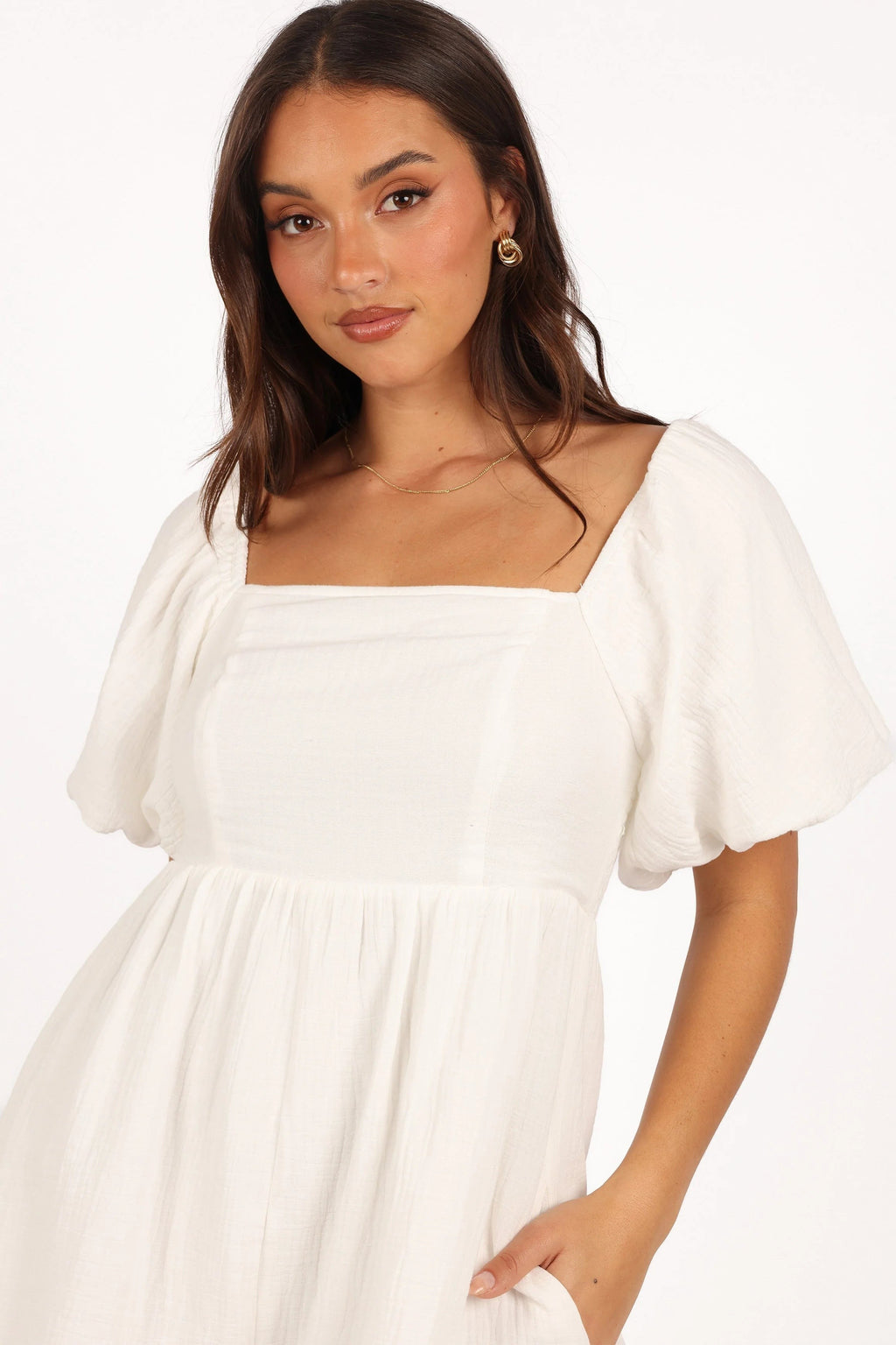 Shirred Back Pocket Romper