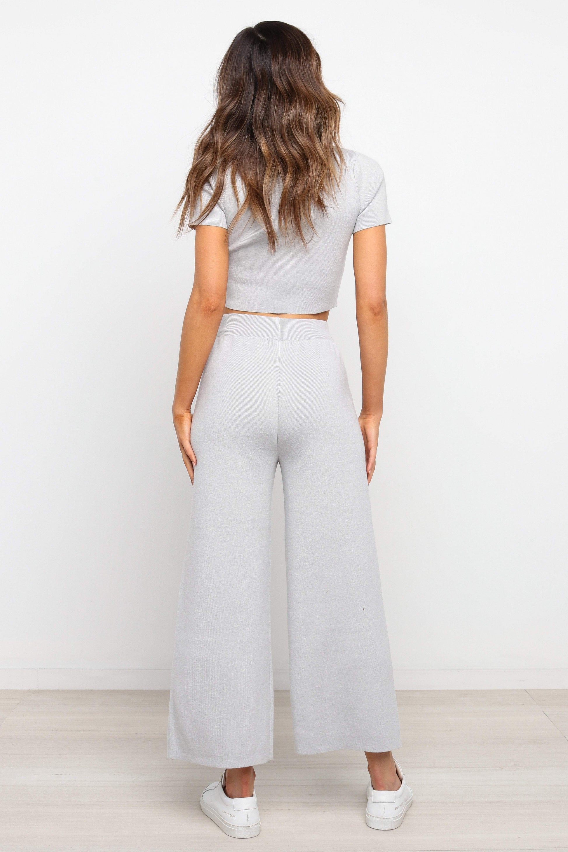 Short-Sleeve Crop Top & Wide-Leg Set