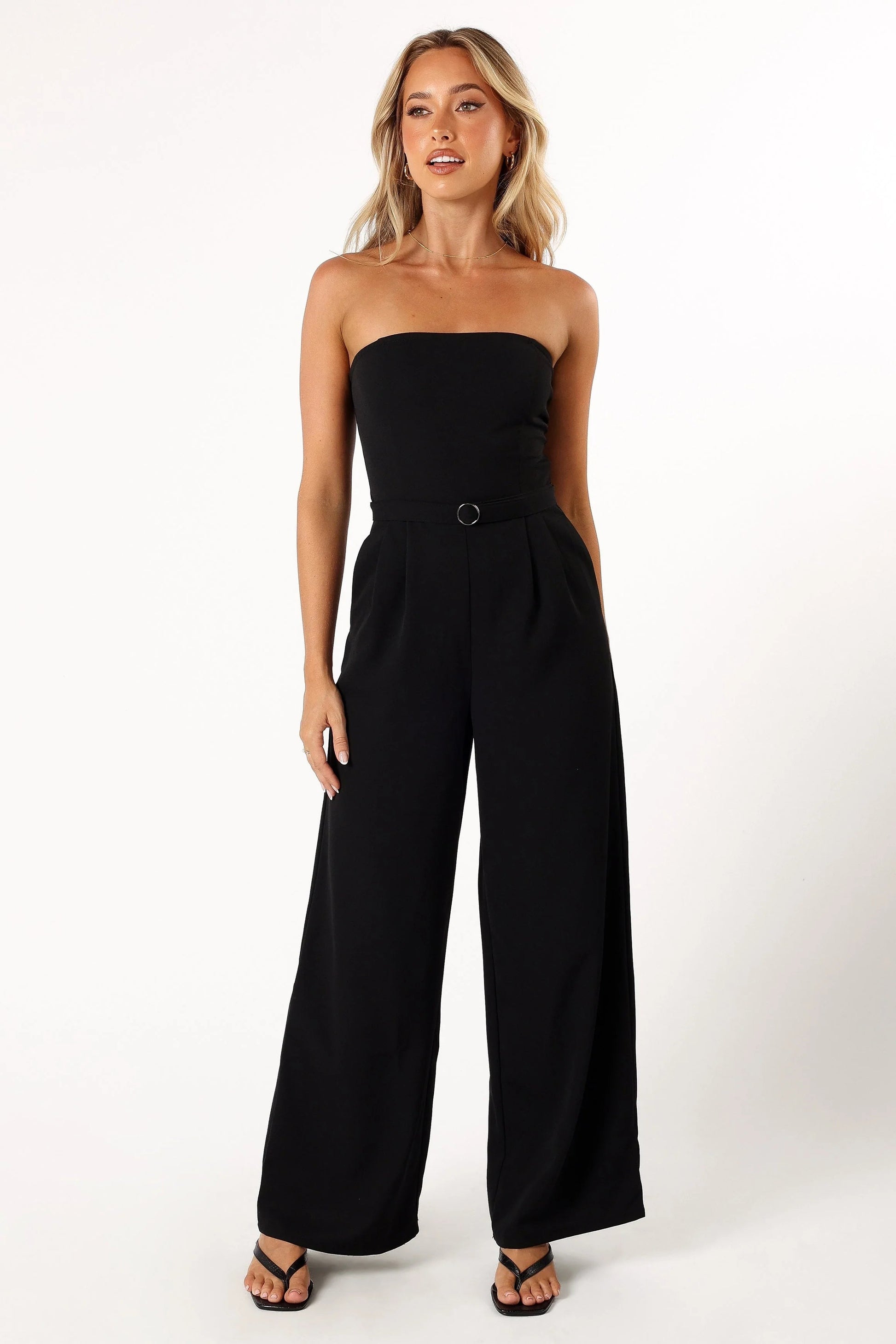 Strapless Wide-Leg Jumpsuit