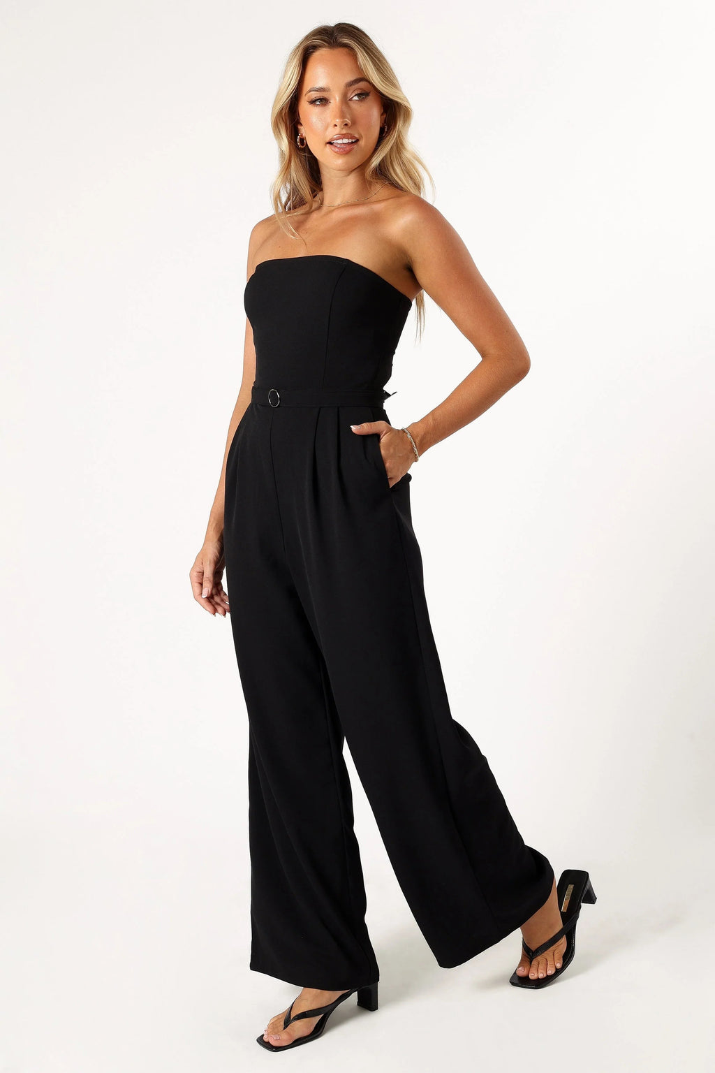 Strapless Wide-Leg Jumpsuit