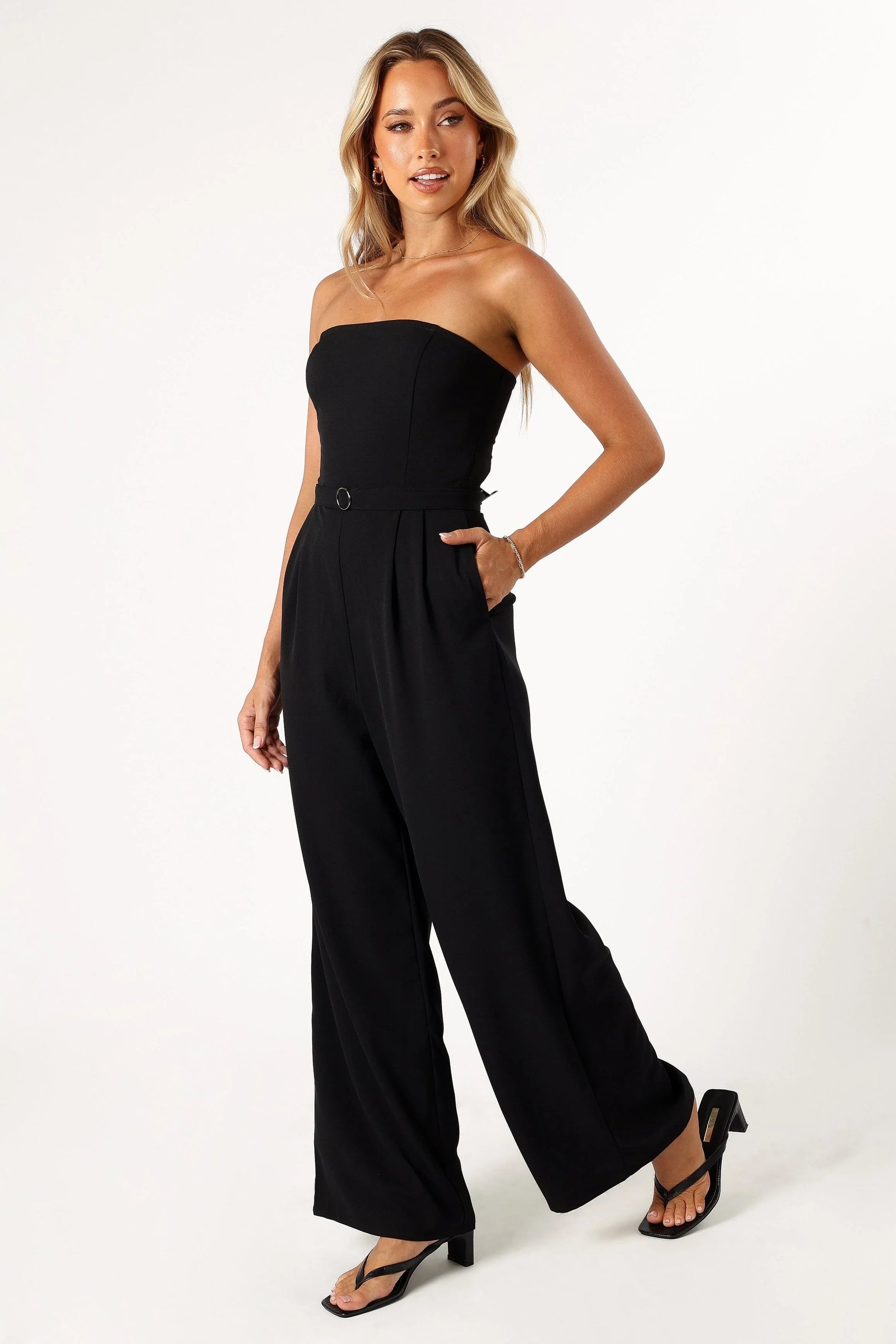 Strapless Wide-Leg Jumpsuit