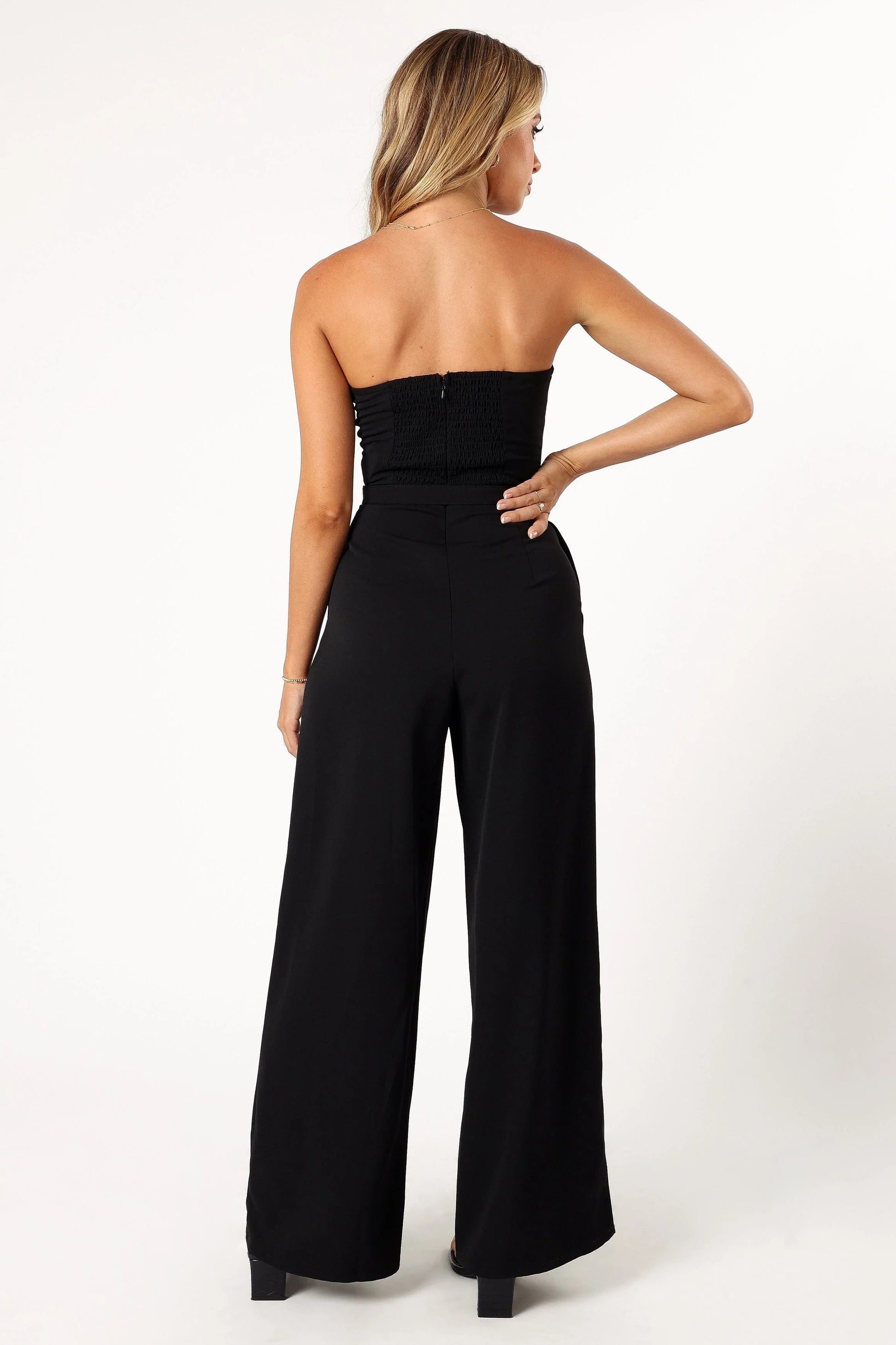 Strapless Wide-Leg Jumpsuit