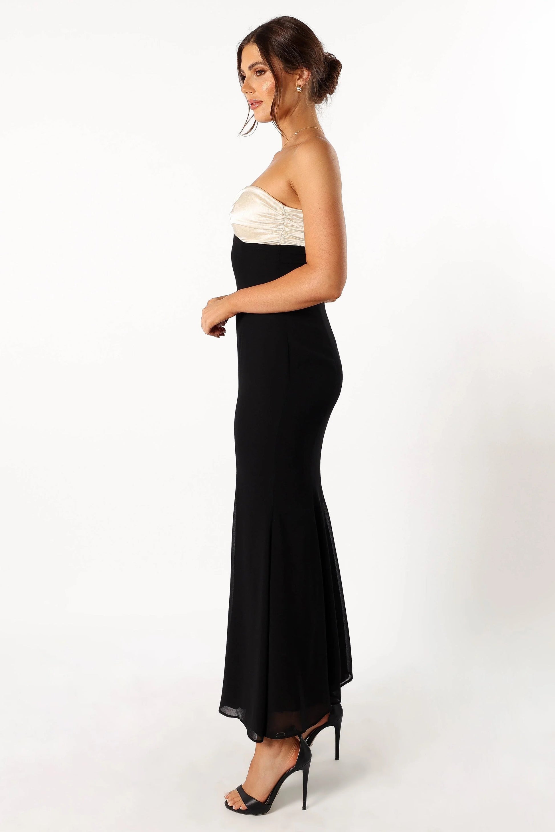 Twist-Knot Strapless Maxi Dress