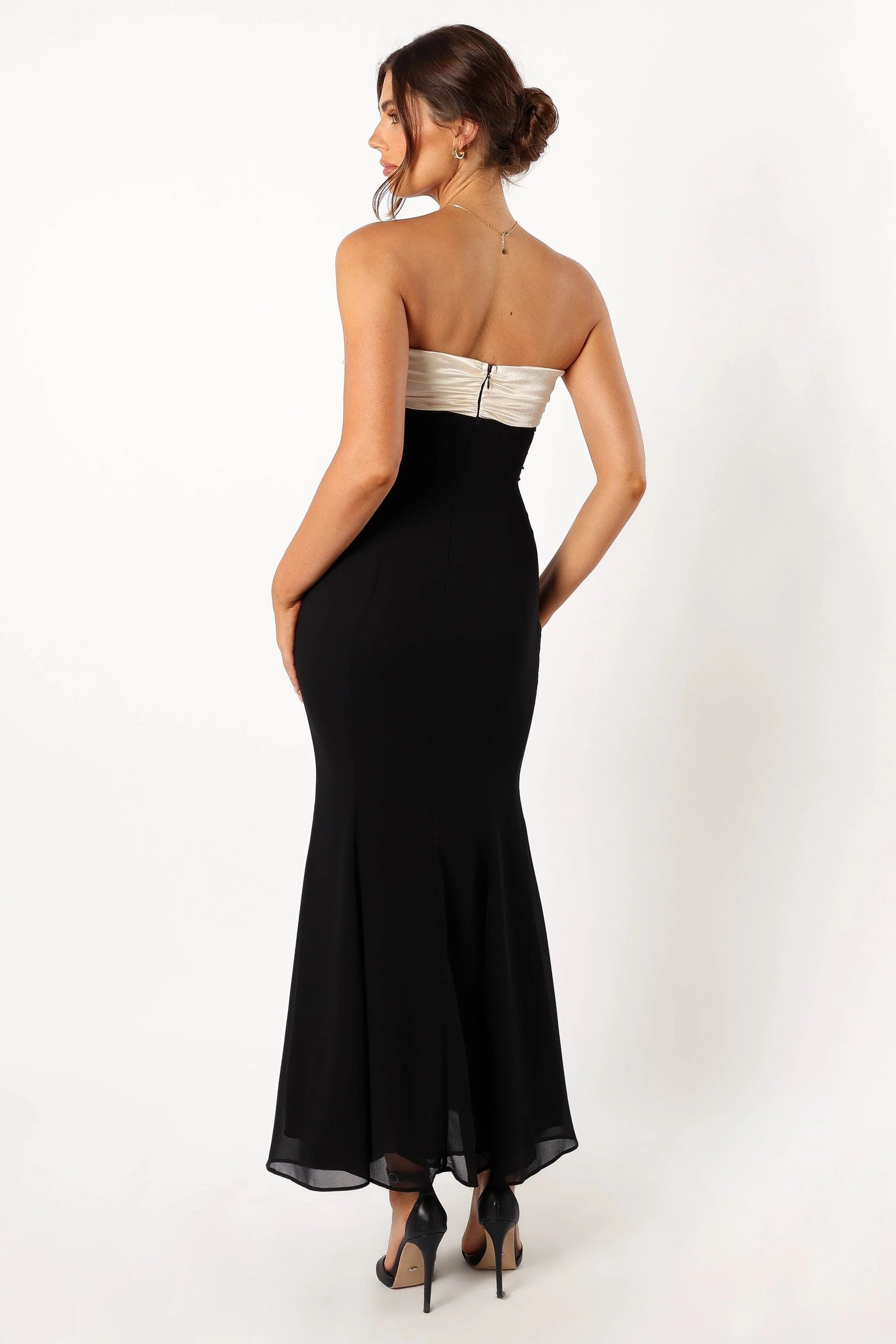 Twist-Knot Strapless Maxi Dress